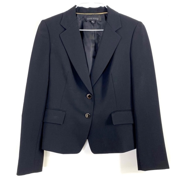 ANNE Klein Classic Blazer Jacket in Black - Picture 2 of 7
